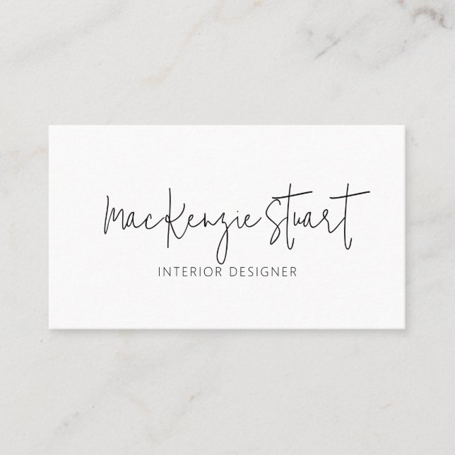 Modern Elegant Minimalist QR Code Template Busines Business Card (Front)