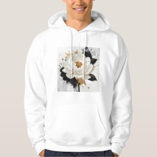 Modern elegant minimalist Rose Art  Hoodie