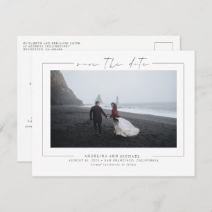 Modern Elegant Minimalist Save the Date Postcard