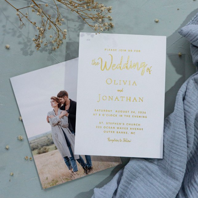 Modern Elegant Minimalist Script Photo Wedding (Creator Uploaded)