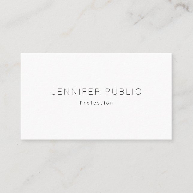Modern Elegant Minimalist Template Professional Business Card (Front)