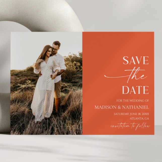 Modern Elegant Minimalist Verona Sunset Wedding  Save The Date (Creator Uploaded)