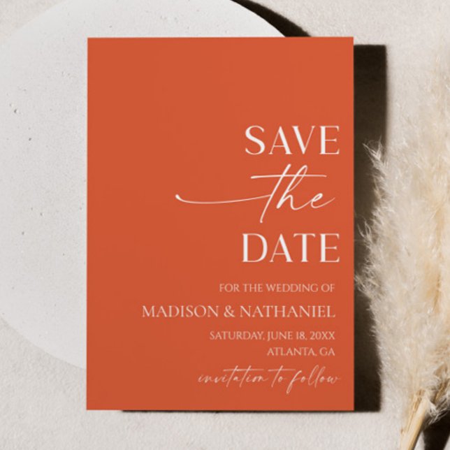 Modern Elegant Minimalist Verona Sunset Wedding  Save The Date (Creator Uploaded)