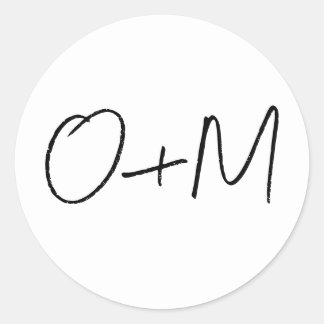 Modern Elegant Minimalist Wedding Favour Sticker