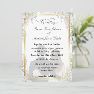 Modern Elegant Minimalist Wedding | Script Font Invitation