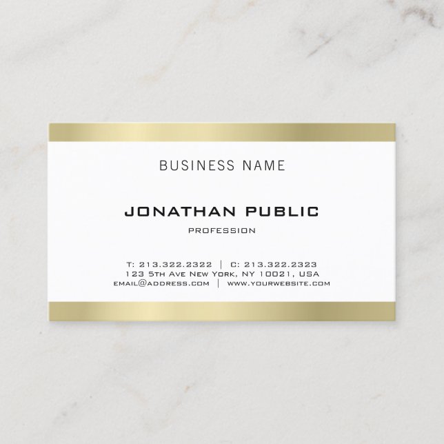 Modern Elegant Minimalistic Design Trendy Plain Business Card (Front)