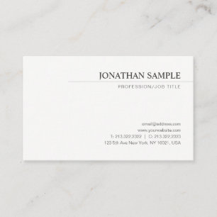 Modern Elegant Minimalistic Simple Design Template Business Card