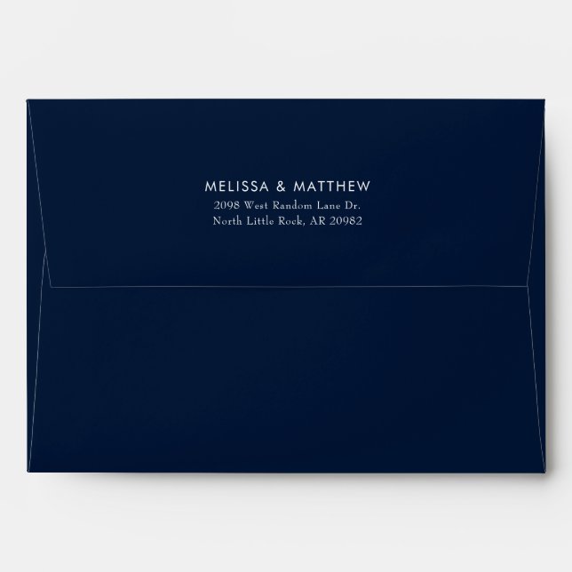 Modern Elegant Modern Return Addressed Envelope (Back (Top Flap))