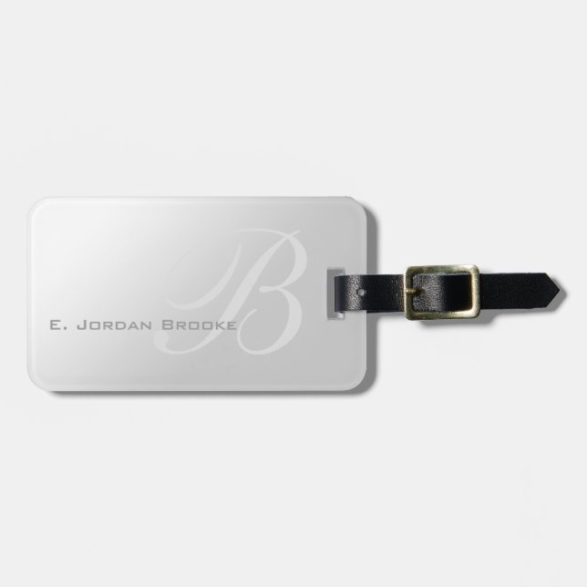 Modern Elegant Monogram C Luggage Tag (Front Horizontal)