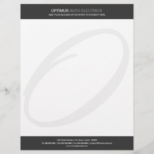 Modern & Elegant Monogram Custom Letterhead Template