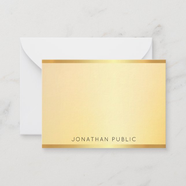 Modern Elegant Monogram Gold Look Template (Front)