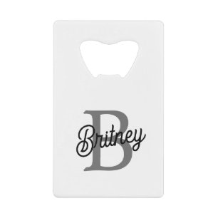Modern Elegant Monogram Name  Black Grey Script 