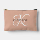 Modern Elegant Monogram Script Blush Pink