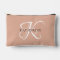 Modern Elegant Monogram Script Blush Pink
