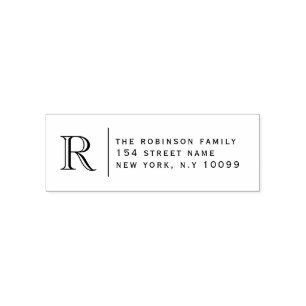 Modern Elegant Monogram Self-inking Stamp