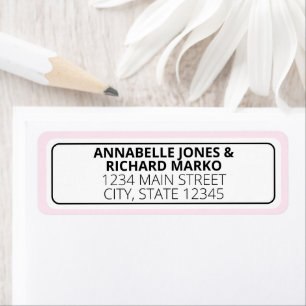Modern Elegant Monogram Wedding Address Label Return Address Label