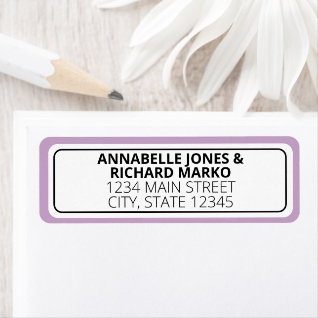 Modern Elegant Monogram Wedding Address Label Return Address Label (Insitu)