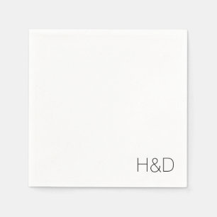 Modern Elegant Monogram Wedding Simple Napkin