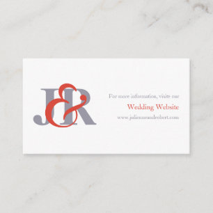 Modern Elegant Monogram Wedding Website Card