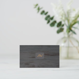 Modern elegant monogrammed QR code business cards