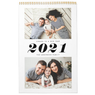 Modern Elegant Multi Photo Calendar