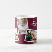 Modern elegant multi photo family purple gif coffe coffee mug (Center)