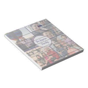 Modern elegant multi photo family stylish  notepad