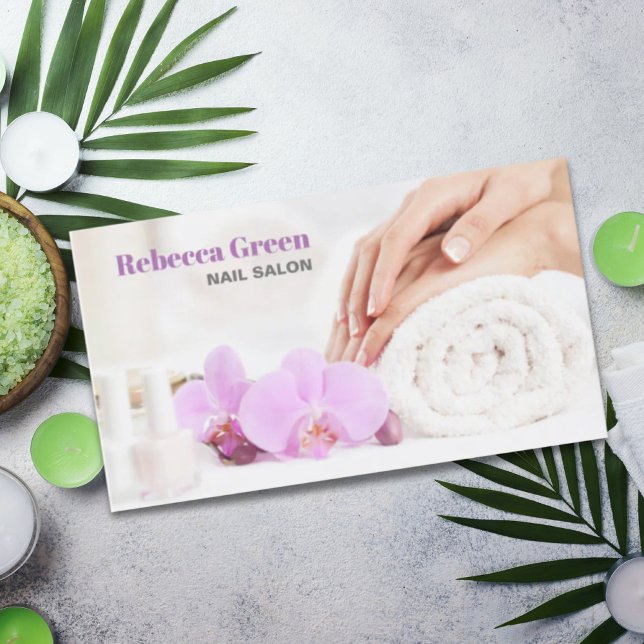 Modern Elegant Nail Artist Nail Salon Manicurist  Business Card (Modern Elegant Nail Artist Nail Salon Manicurist Business Card)