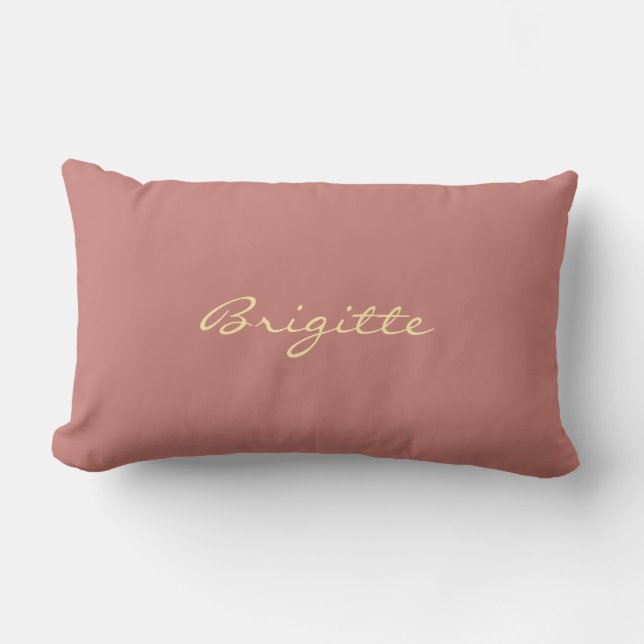 Modern Elegant Name Handwritten Script Template Lumbar Cushion (Front)