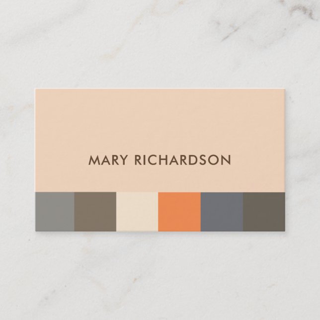 Modern Elegant nature colours pattern professional Business Card (Front)