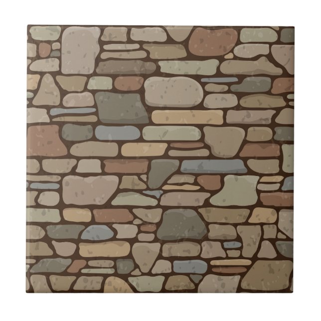 Modern elegant nature style stone pattern Unique Ceramic Tile (Front)