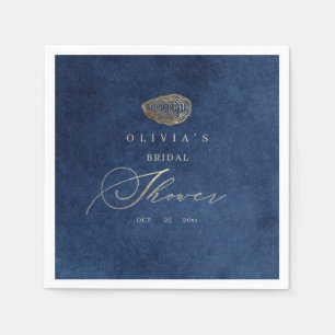 Modern & Elegant Nautical Bridal Shower Napkin