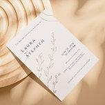 Modern Elegant Neutral Beige Botanical Wedding Invitation<br><div class="desc">This elegant minimalist wedding invitation with modern botanical design will complement your wedding party decor! Freely change fonts,  colours,  and details to make it really yours! In my store WOWweds,  I have matching pieces from the same collection.</div>