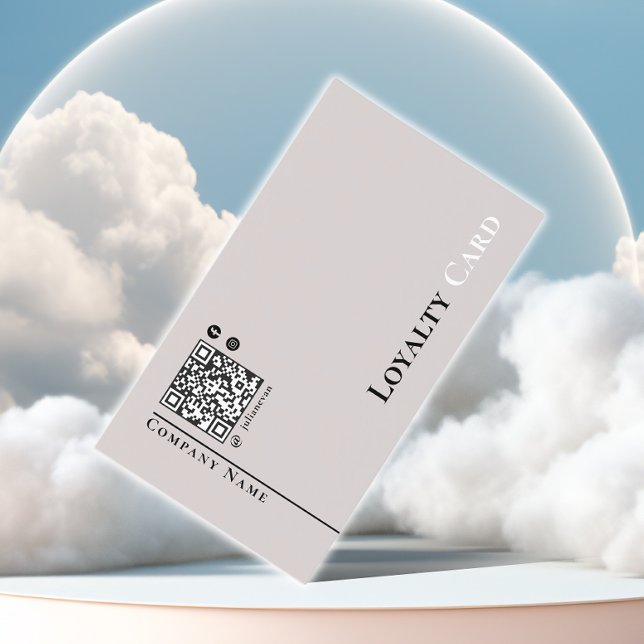 Modern Elegant Neutral Beige Loyalty Card (Creator Uploaded)