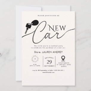 Modern Elegant New Car Purchase Party Invitation