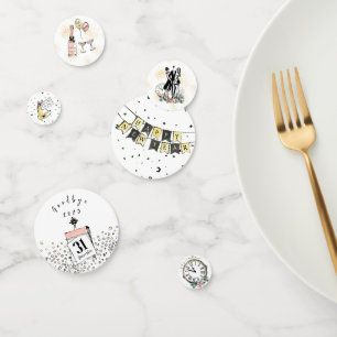 Modern Elegant New Year's Eve Party Table Confetti
