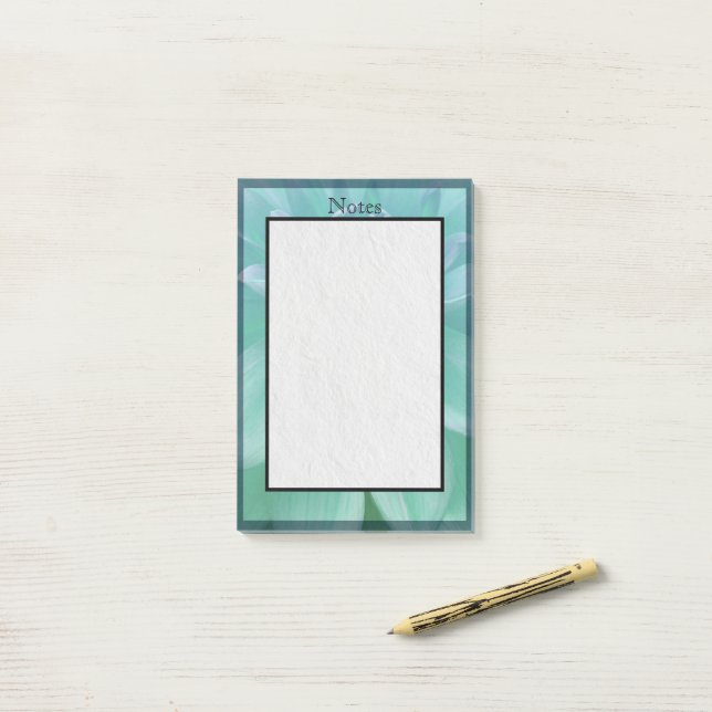 Modern Elegant Ocean White Paper  Post-it Notes (On Desk)