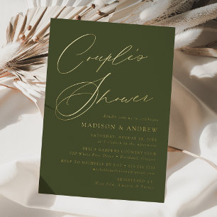 Modern Elegant Olive Green Couple's Shower