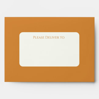 Modern Elegant orange invitation envelope