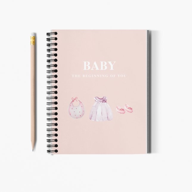 Modern Elegant Pastel Blue Baby Gift For Mum To Be Notebook (Creator Uploaded)