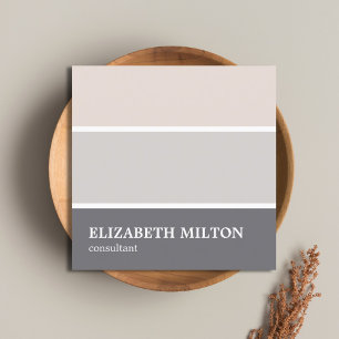 Modern Elegant Pastel Stripes Consultant Square Business Card