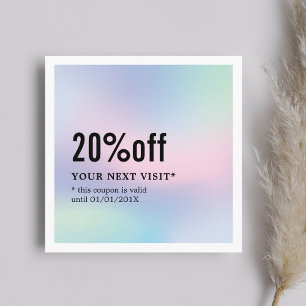Modern Elegant Pastel White Beauty Coupon