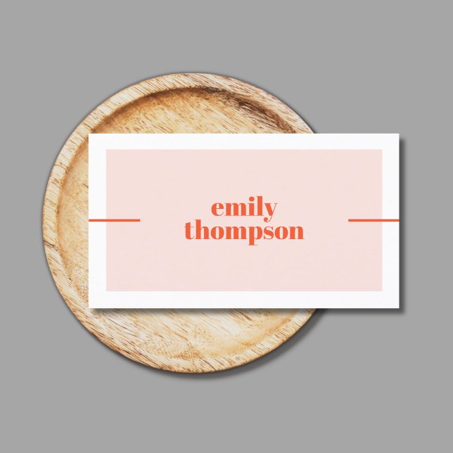 Modern Elegant Pastel White Consultant Business Card (Creator Uploaded)