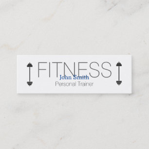 Modern Elegant Personal Fitness Trainer Mini Busin Business Card
