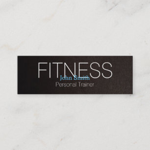 Modern Elegant Personal Fitness Trainer Mini Busin Mini Business Card