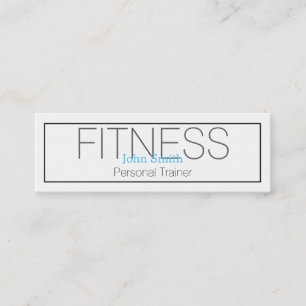 Modern Elegant Personal Fitness Trainer Mini Business Card