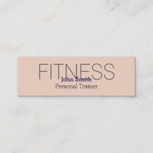 Modern Elegant Personal Fitness Trainer Mini Business Card