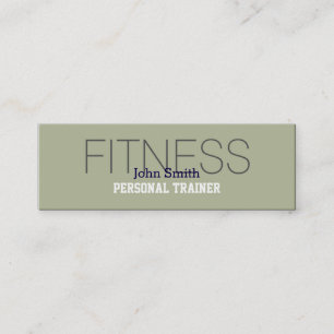 Modern Elegant Personal Fitness Trainer Mini Business Card
