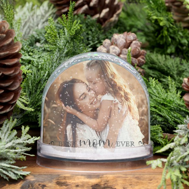 Modern Elegant Personalised Gift for Mum Snowglobe (Winter)