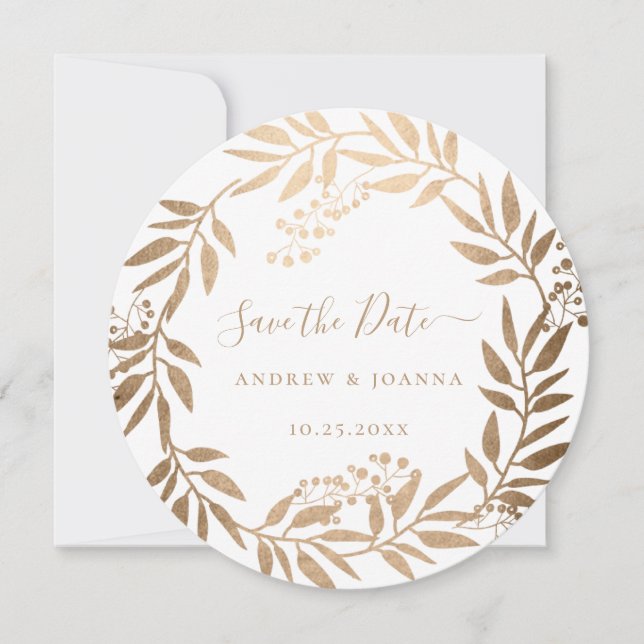 Modern Elegant Personalised Gold Monogram (Front)